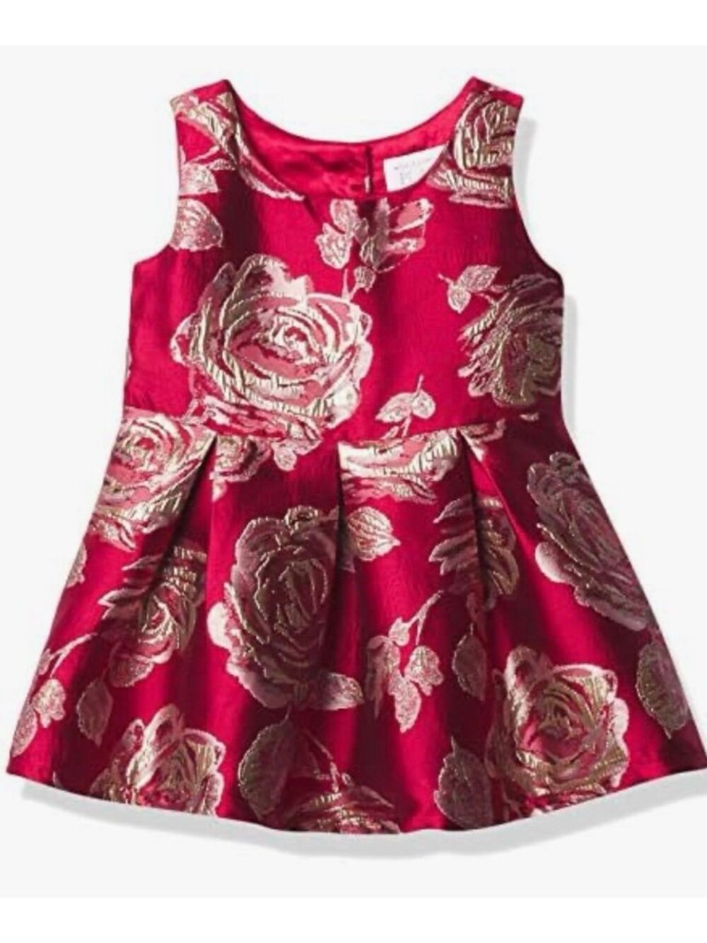Children’s Place Girls Size 4T Mommy And Me Metallic Rose Jacquard Dress NWT
